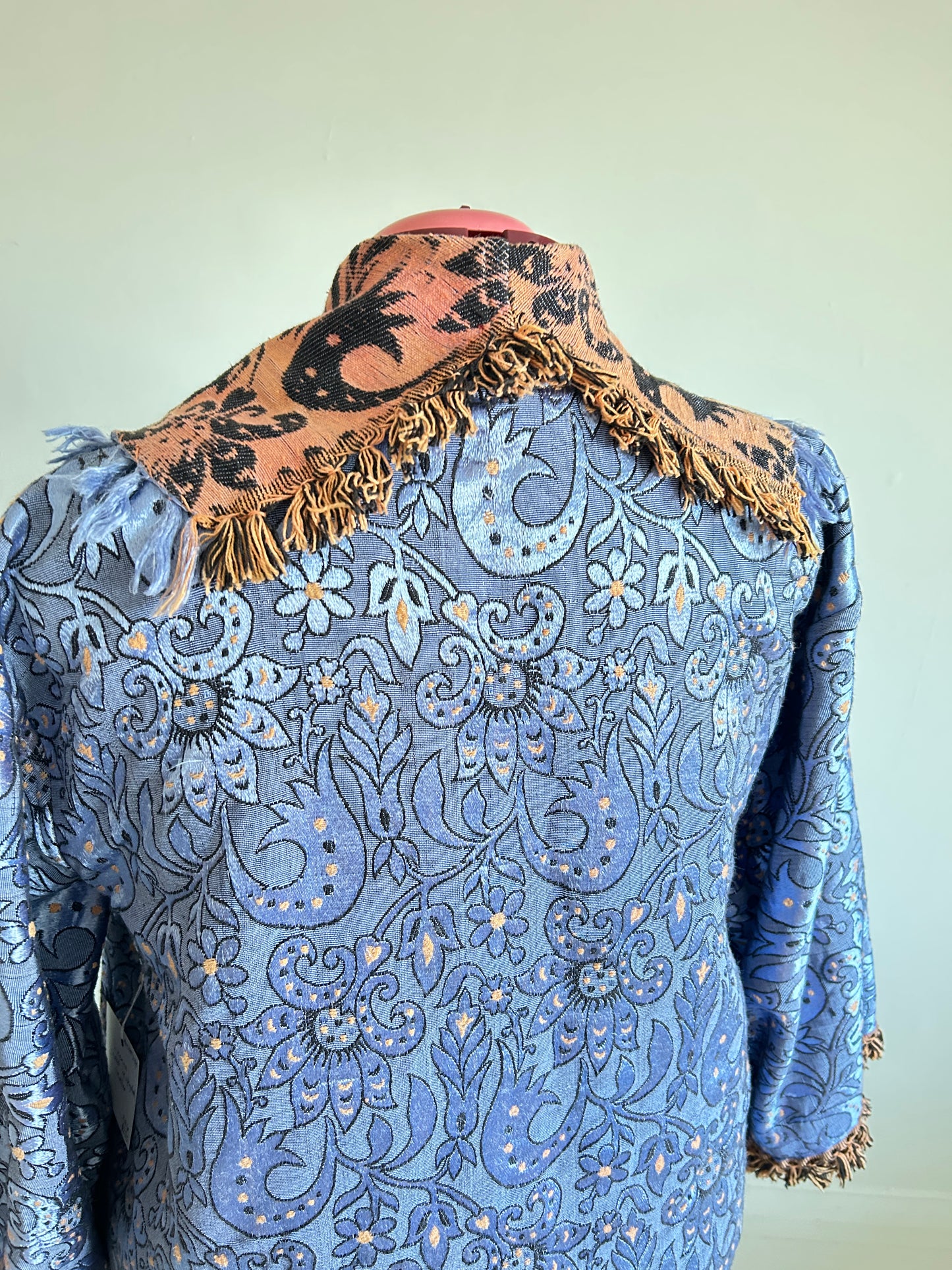 Vivianne Jacket with Upcycled Throw Blanket Size 2X/3X #CVCT23X24