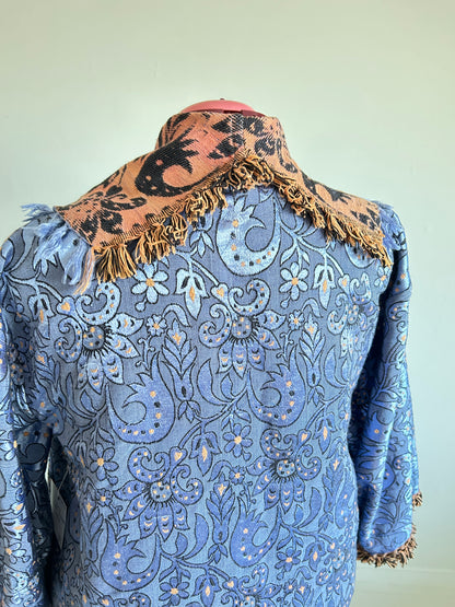 Vivianne Jacket with Upcycled Throw Blanket Size 2X/3X #CVCT23X24