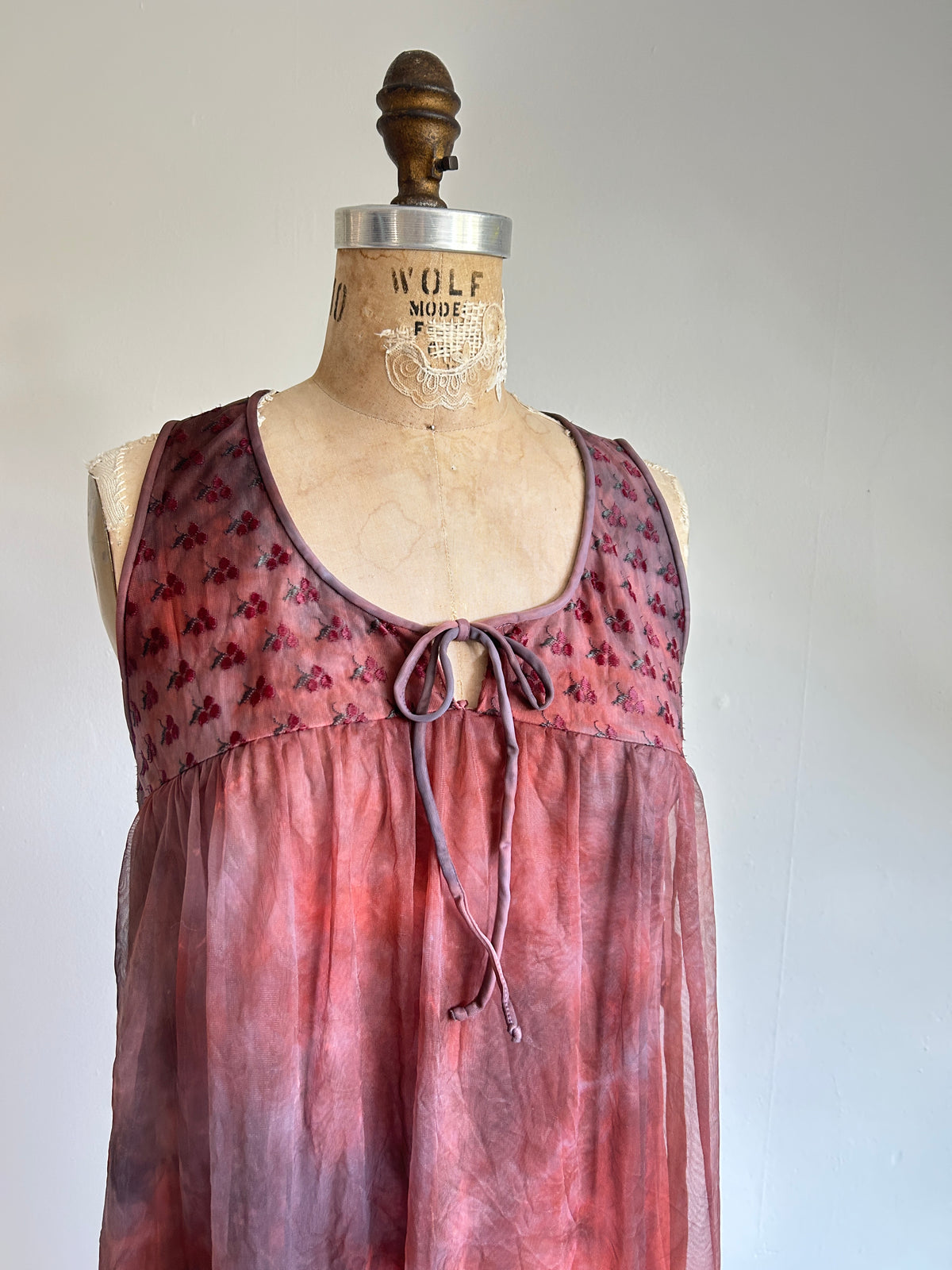 Vintage Hand Dyed Romantic 2 Piece Set Size S #VIN15