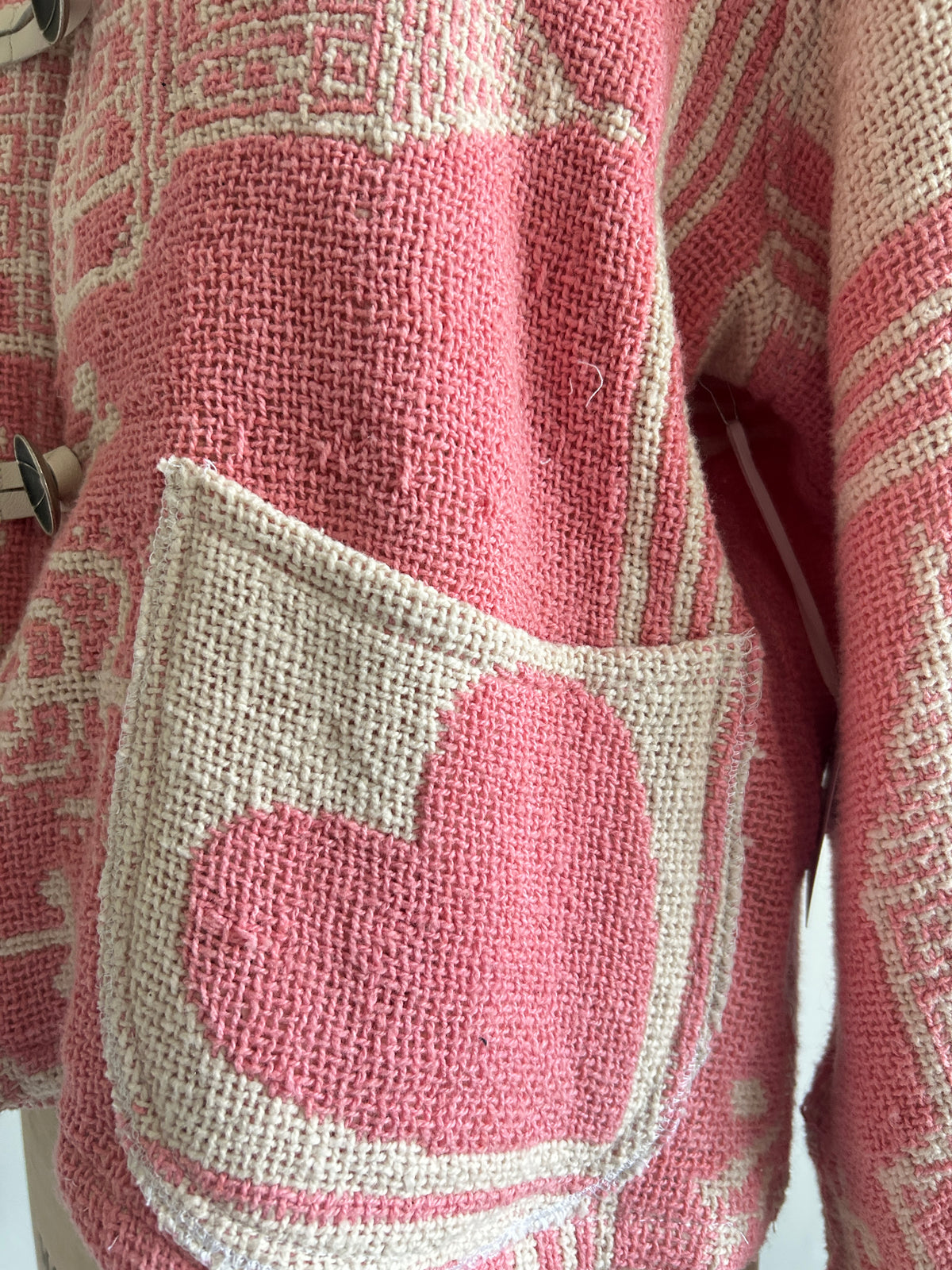Vivianne Cropped Jacket with Upcycled Throw Blanket M/L #CVCTML7
