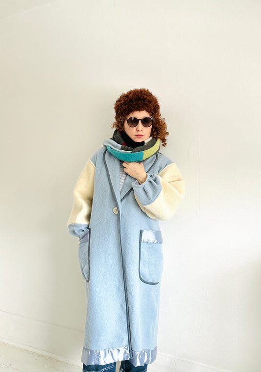 Trench with Vintage Wool Blankets Size M/L #TRENCH2