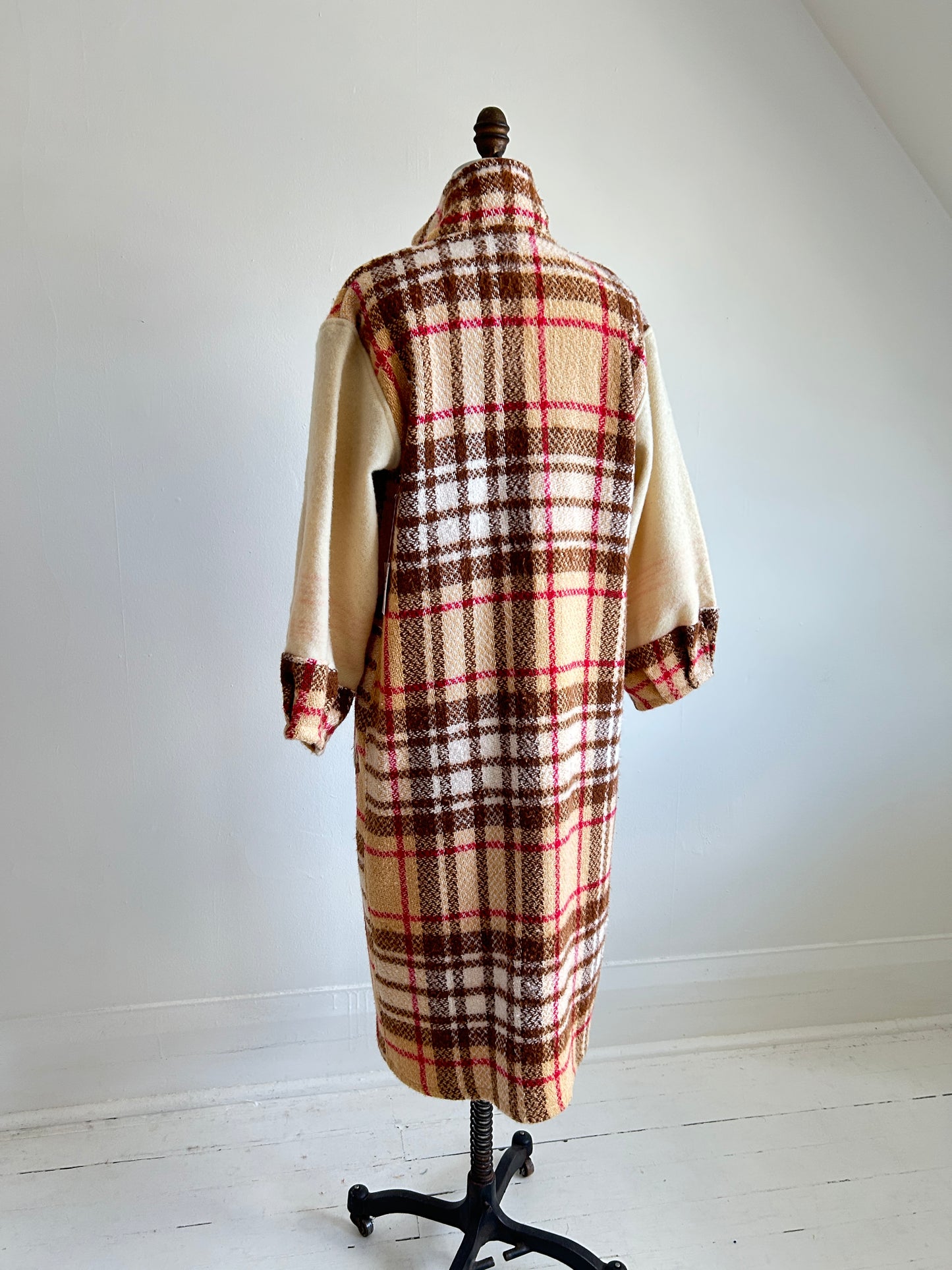 Trench with Vintage Wool Blankets Size XS/S #CTDWXSS3