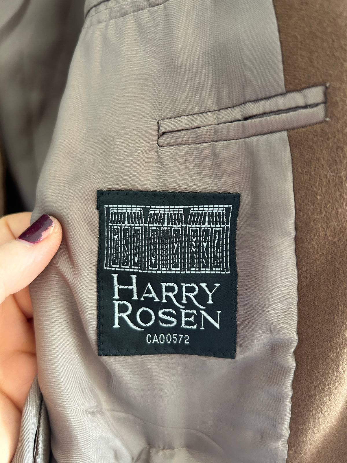 Cropped Upcycled Harry Rosen Cashmere Blazer with Denim Belt Size XL/2X #BLAZX2X5