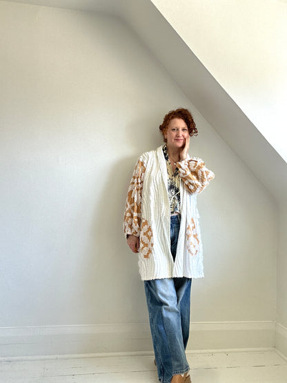 Vivianne Jacket with Upcycled Vintage Chenille Size XL/2X #CVJCHX2X20