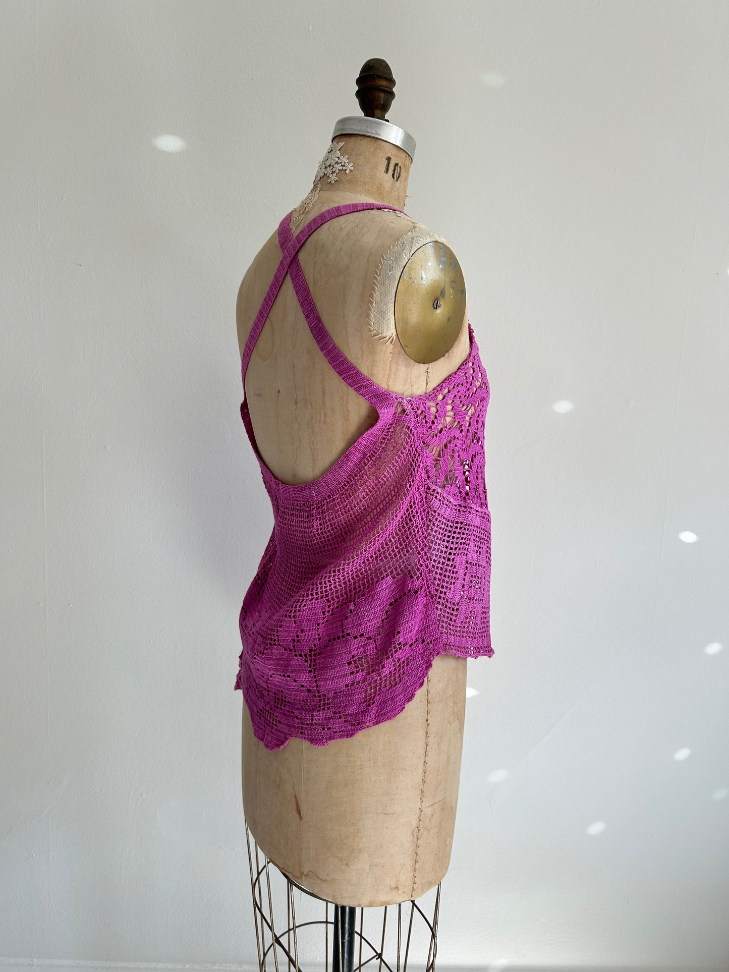 Mia Vintage Cotton Lace Dyed Cami Size XS/S #MIA1