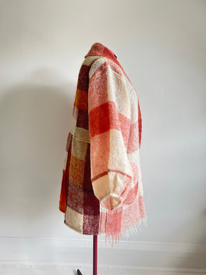 Vivianne Jacket with Upcycled Vintage Mohair Wool Size 2X/3X #CVJM23X35