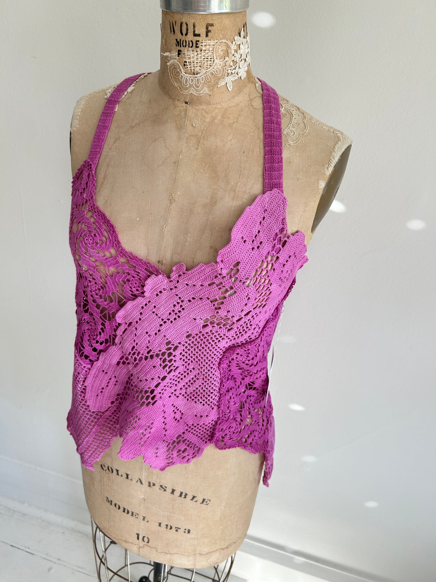 Mia Vintage Cotton Lace Dyed Cami Size XS/S #MIA1