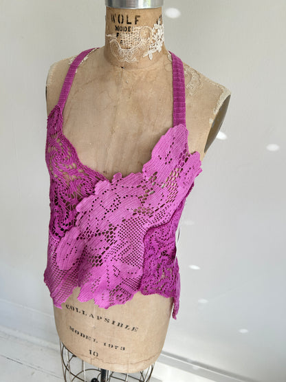 Mia Vintage Cotton Lace Dyed Cami Size XS/S #MIA1