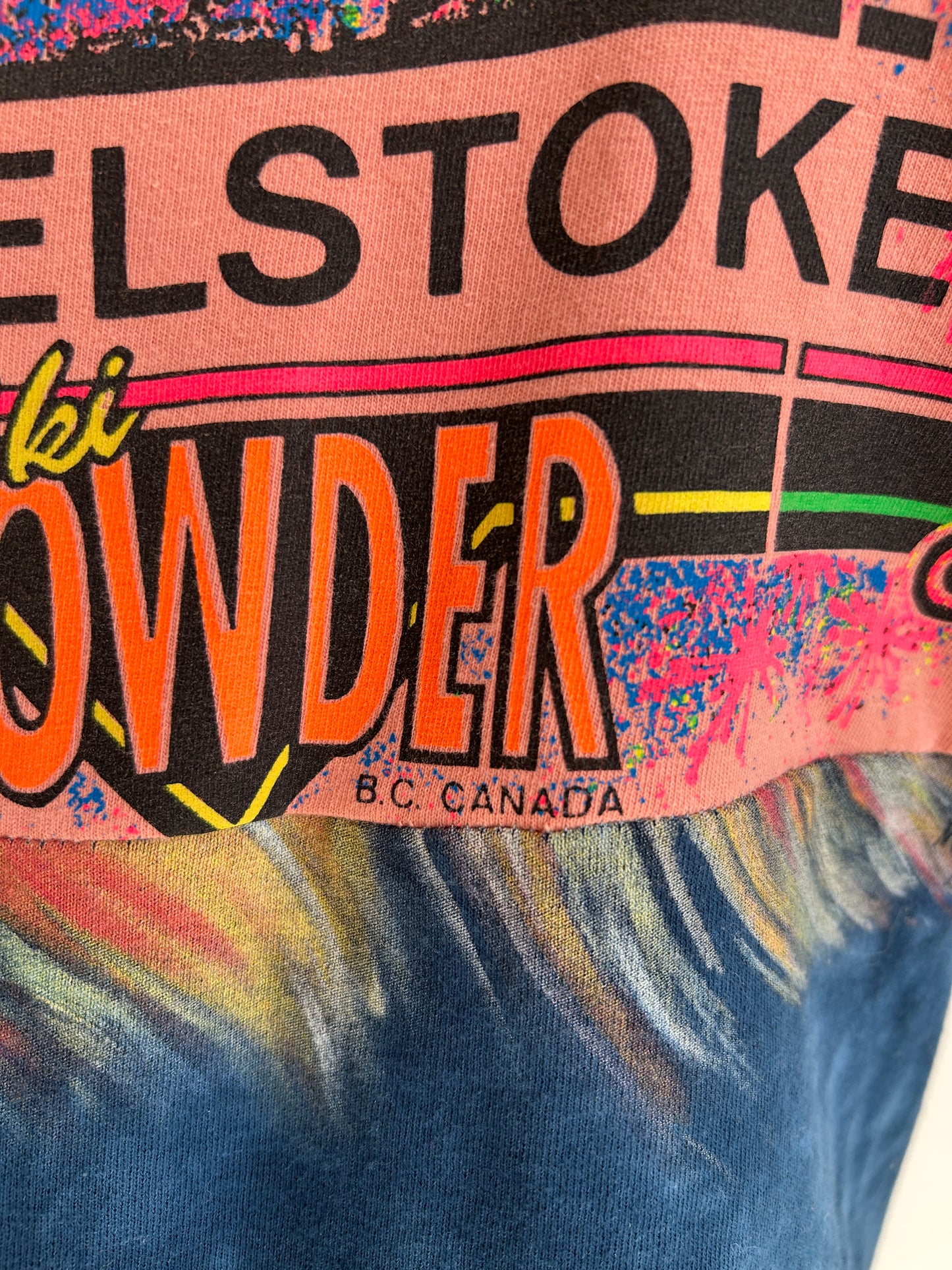 Reworked Preloved Revelstoke BC Canada Souvenir Tshirt - Circle Series Size S/M #TSHIRT16