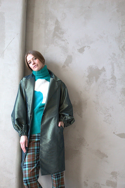 Abstract Art Patched Upcycled Cashmere & Angora Sweater S/M #CASSM2