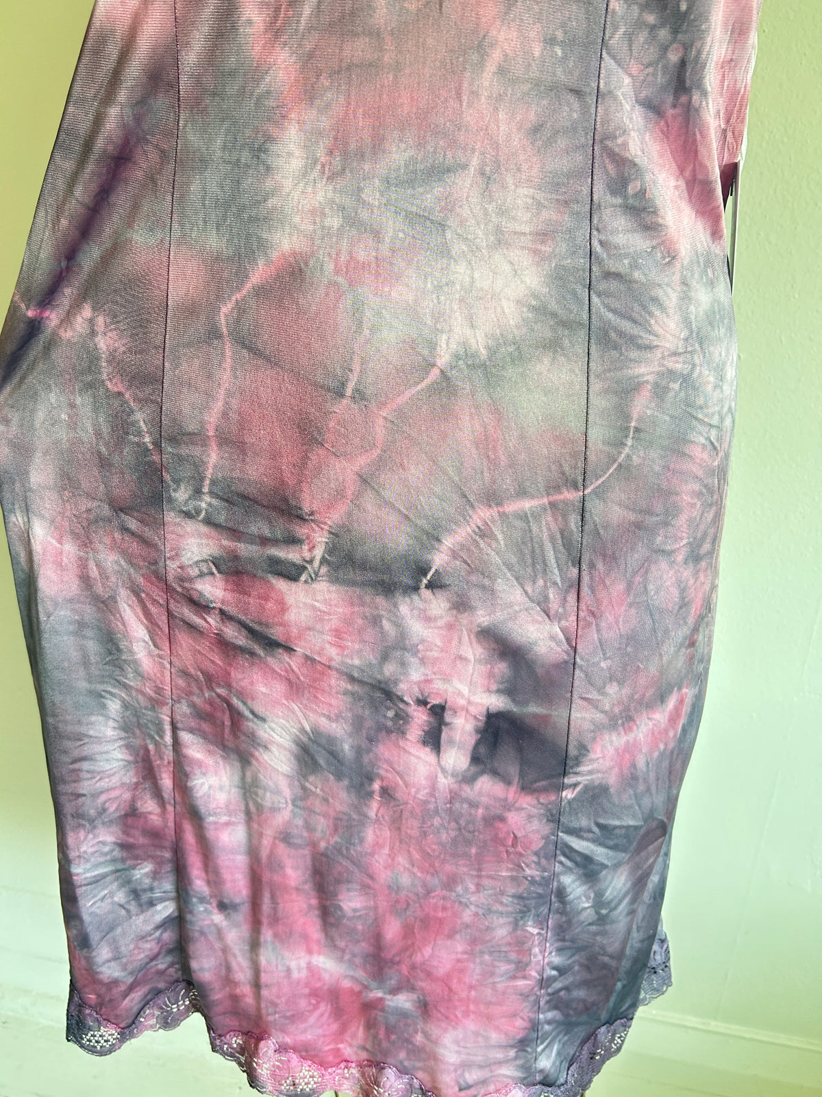 Hand Dyed Vintage Slip Dress Size L #VIN10
