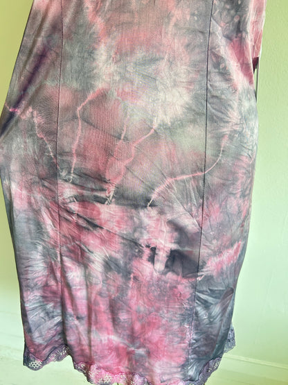 Hand Dyed Vintage Slip Dress Size L #VIN10