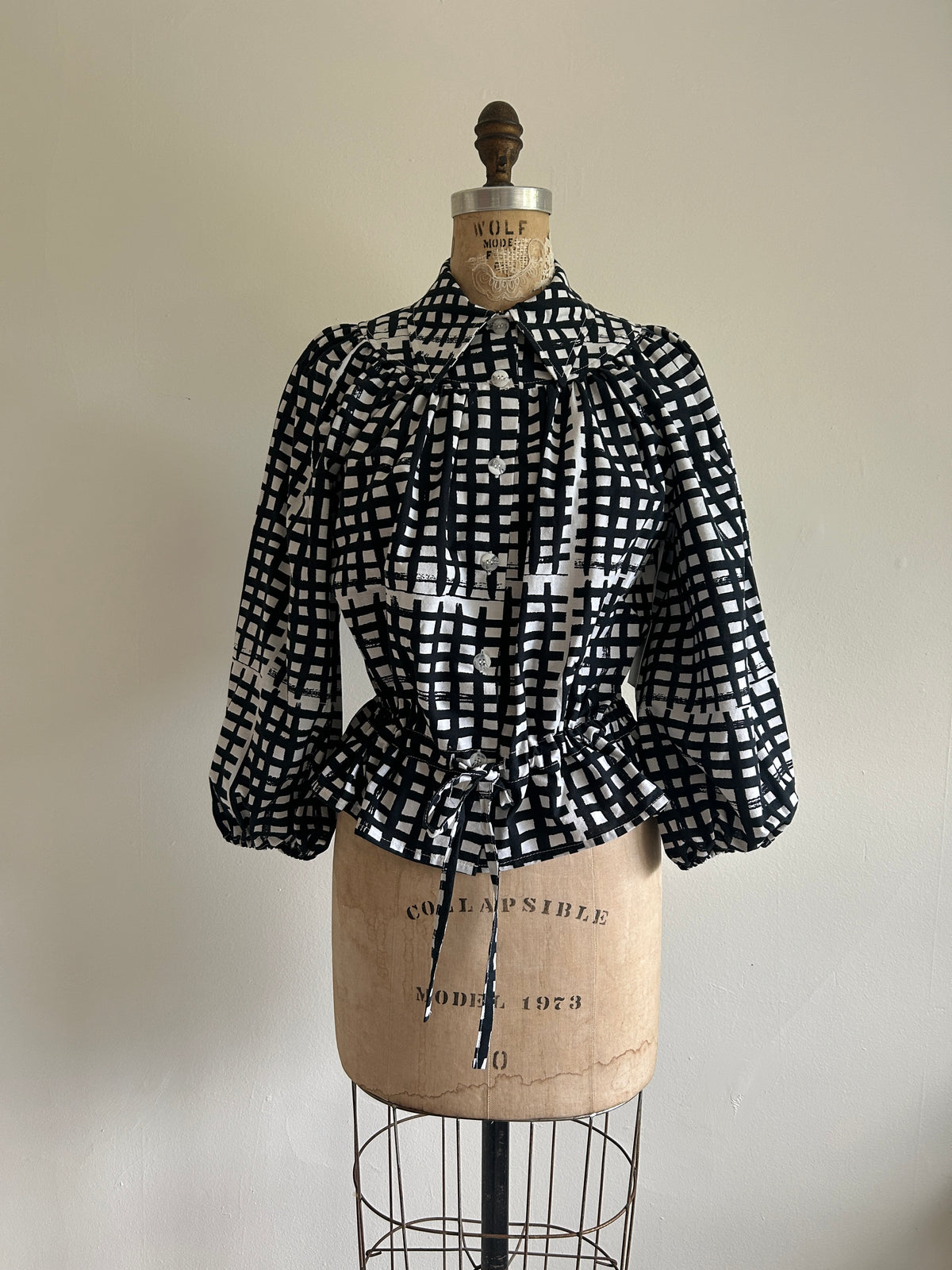 Jorgen Blouse - One of a Kind Upcycled Buttondown Size S/M & 2X/3X #JOR11