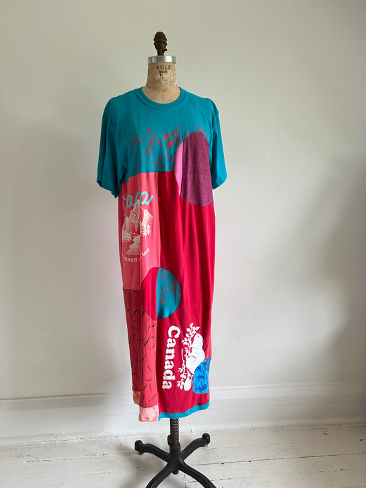Vintage & Upcycled Tshirt Vintage Roots Dress Size L/XL #TDRESS10