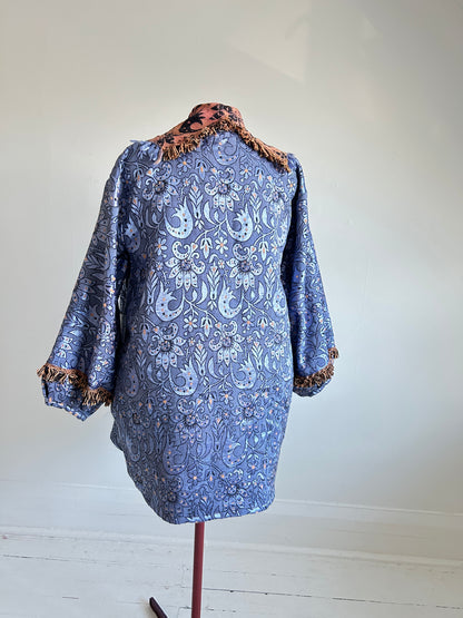 Vivianne Jacket with Upcycled Throw Blanket Size 2X/3X #CVCT23X24