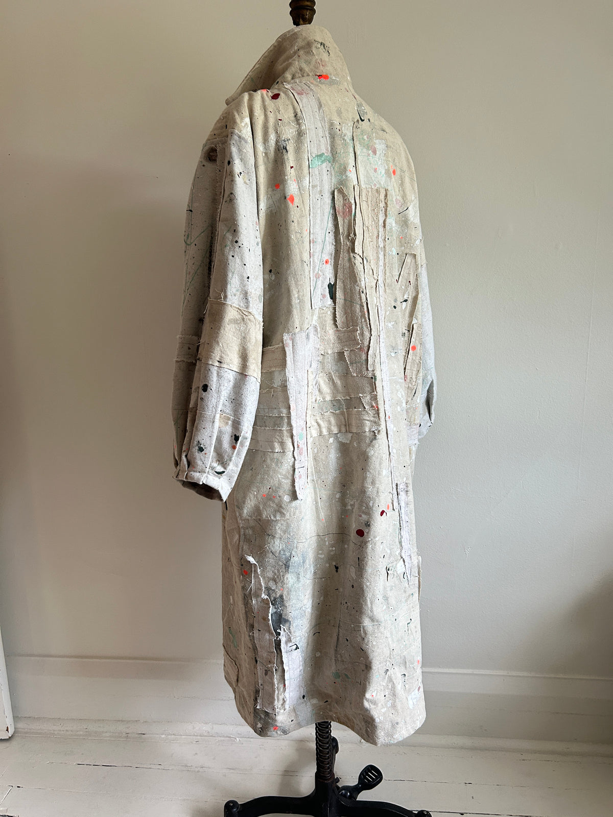 Trench with Upcycled Painters Drop Cloths Size XL/2X #TRENCHPX2X1