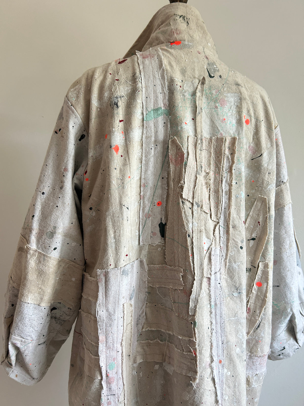 Trench with Upcycled Painters Drop Cloths Size XL/2X #TRENCHPX2X1