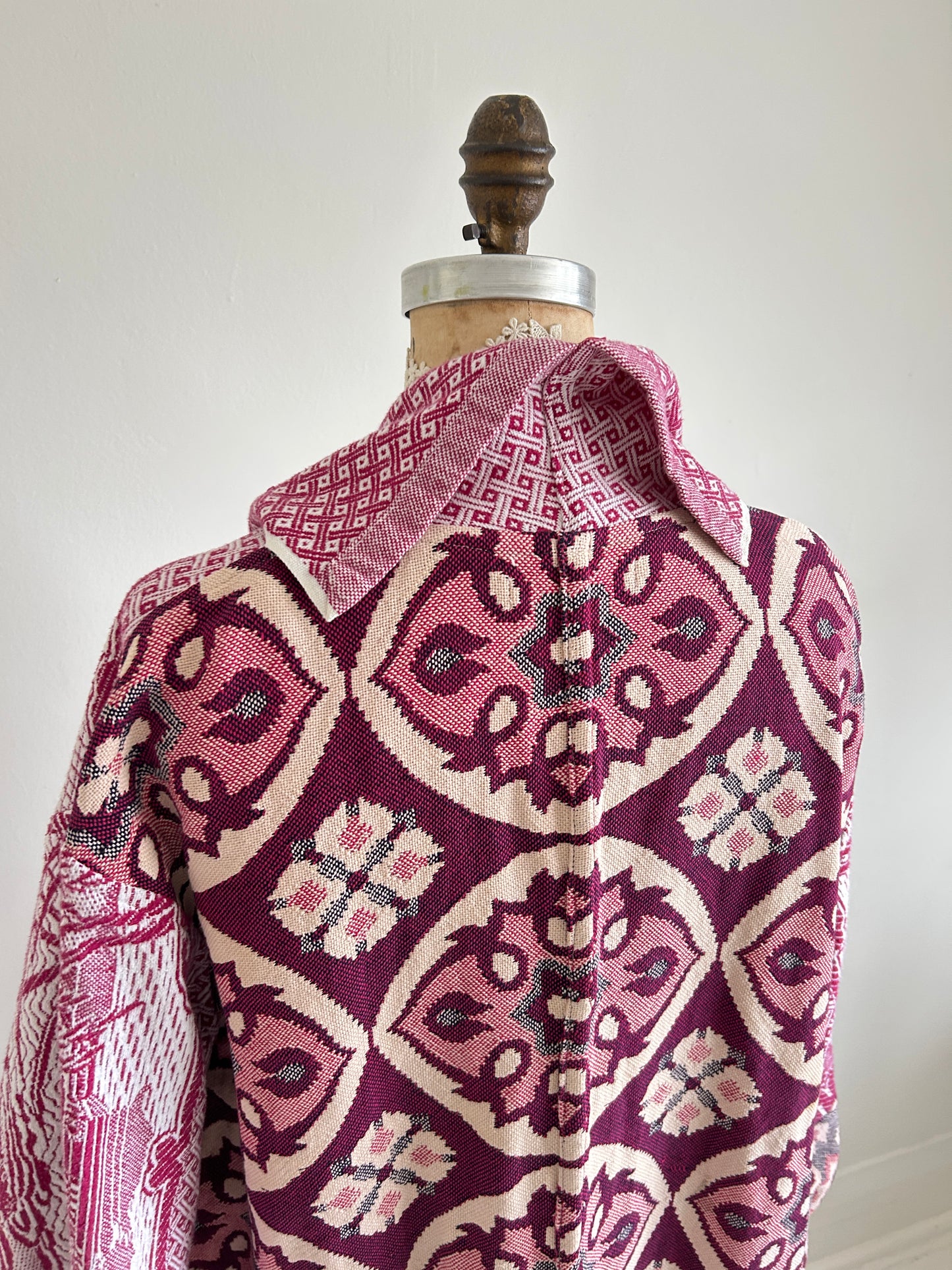 Vivianne Duster with Upcycled Throw Blanket Size XL/2X #CVDTX2X30