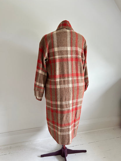 Vivianne Duster with Upcycled Vintage Wool Blanket Size 2X/3X #VIVW21