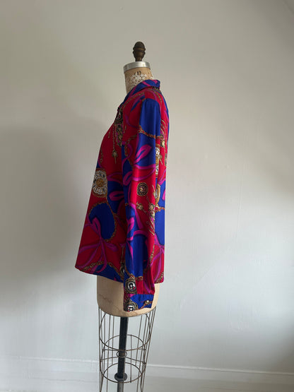 Vintage Braemar by Jeremy Scott Blouse Size L/XL #VIN11