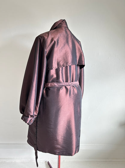 Edit Trench with Lightweight Tafetta Chocolate Sizes XS-3X #CTEC