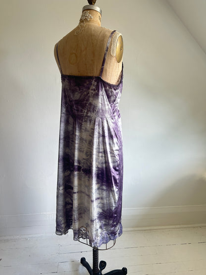 Hand Dyed Vintage Slip Dress Size XL #VIN8