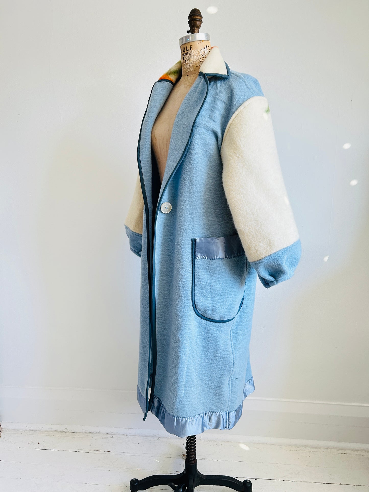 Trench with Vintage Wool Blankets Size M/L #TRENCH2