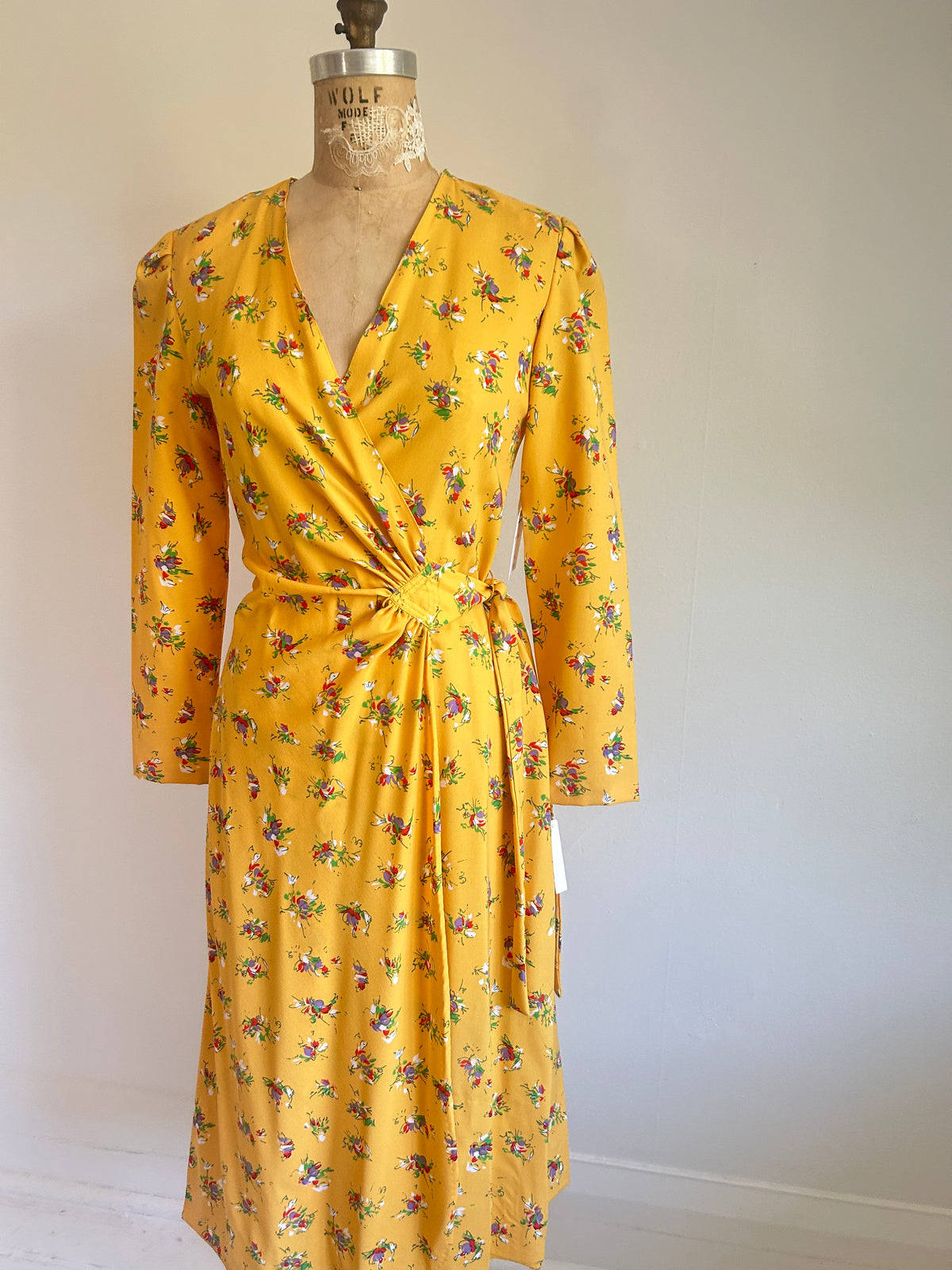 Vintage 80s Wrap Dress Size XS/S #VIN23
