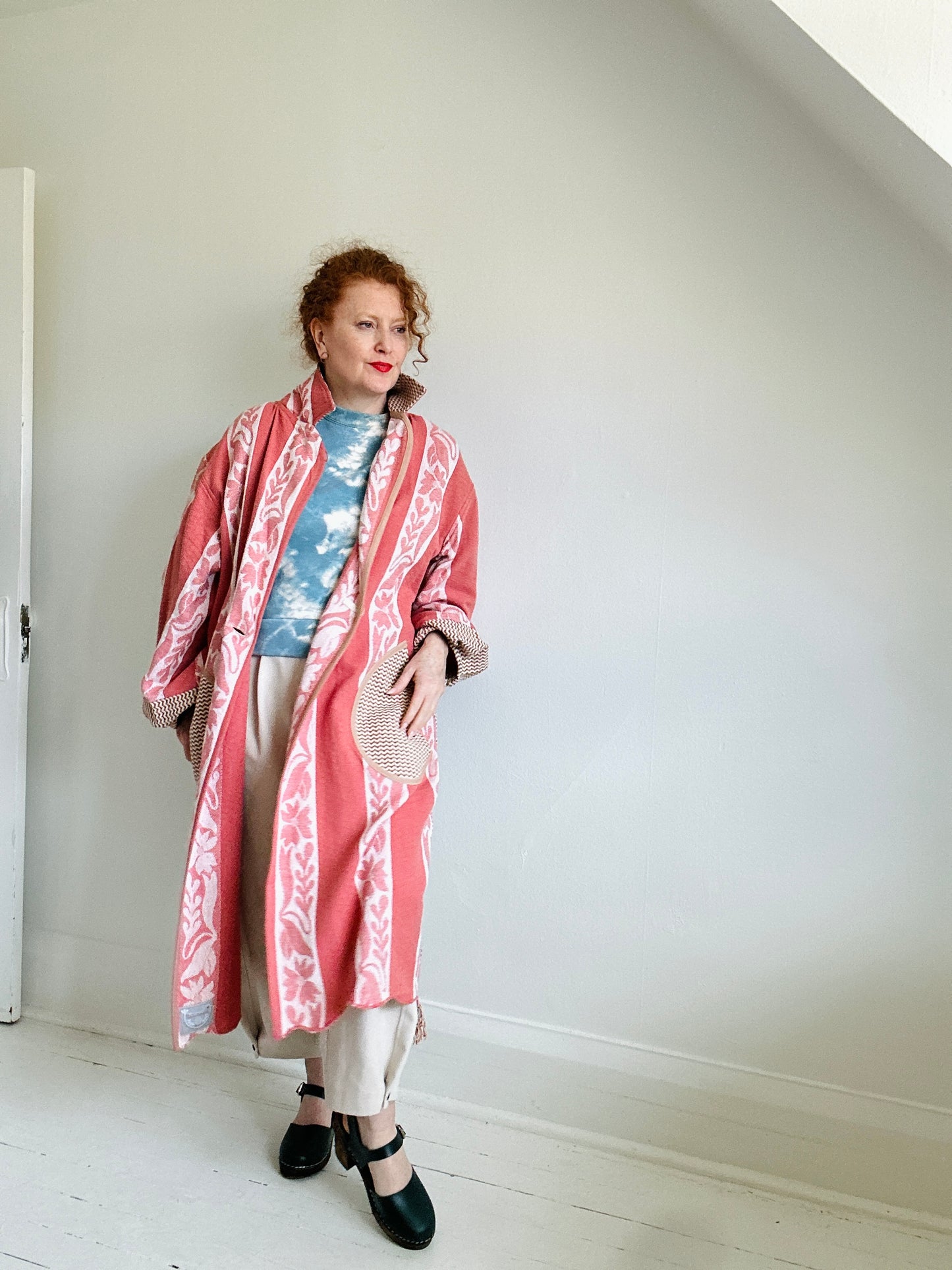 Trench with Vintage Lightweight Blankets Size 2X/3X #TRENCH23X100
