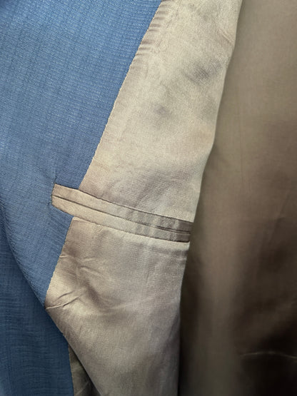 Cropped Upcycled L’Altro Vomo Blazer with Denim Belt Size L/XL #BLAZLXL4