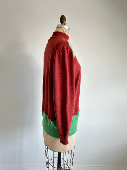 Abstract Art Patched Upcycled Cashmere Sweater XL/2X #CASX2X14