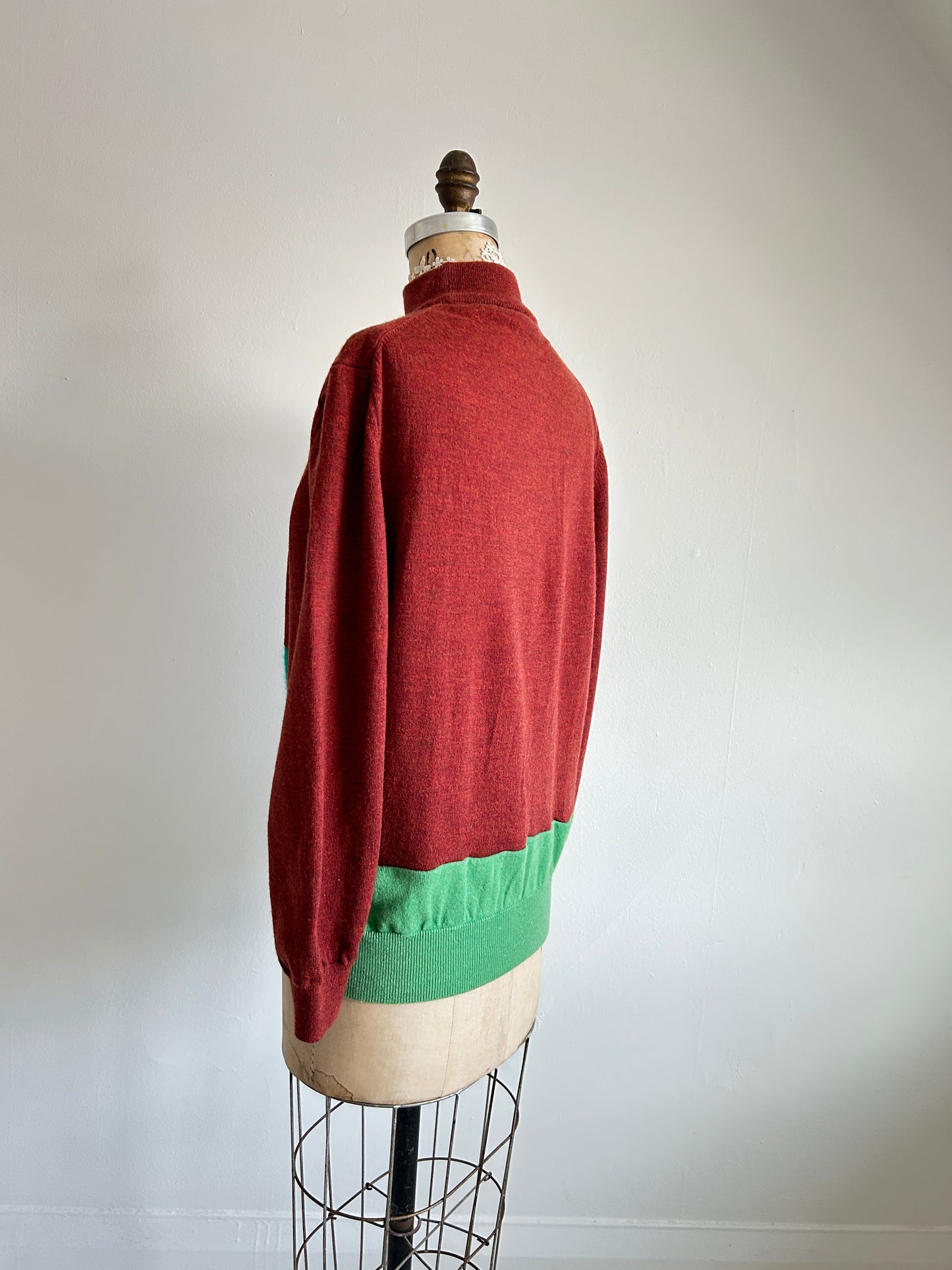 Abstract Art Patched Upcycled Cashmere Sweater XL/2X #CASX2X14