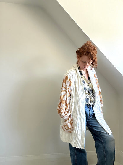 Vivianne Jacket with Upcycled Vintage Chenille Size XL/2X #CVJCHX2X20
