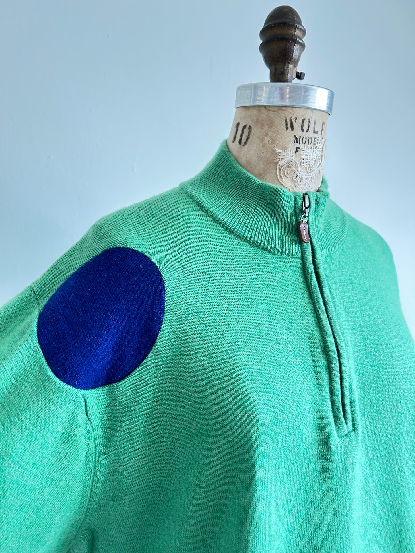 Abstract Art Patched Upcycled Cashmere Sweater 2X/3X #CAS23X20