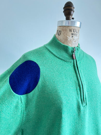 Abstract Art Patched Upcycled Cashmere Sweater 2X/3X #CAS23X20