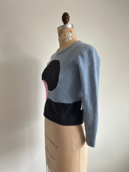Abstract Art Patched Upcycled Cashmere Size XS/S #CASXSS12
