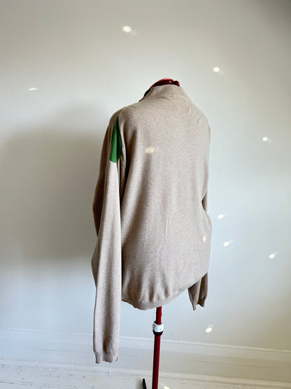 Abstract Art Patched Upcycled Cashmere Sweater 3X Tall #CAS3X4