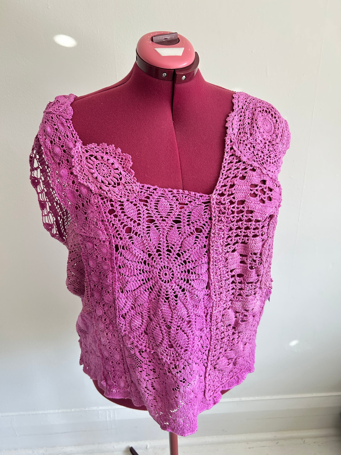 Mia Vintage Cotton Lace Dyed Cami Size XL/2X #MIA3