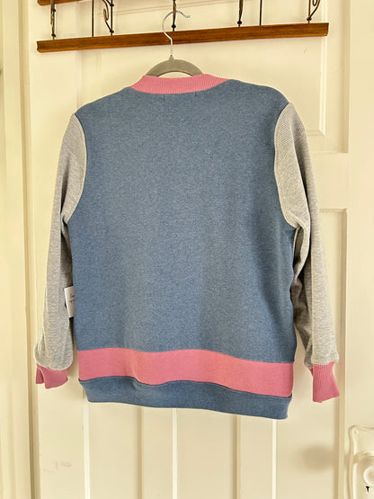 Harlequin Sweatshirt with Upcycled Textiles S/M #SSSM1