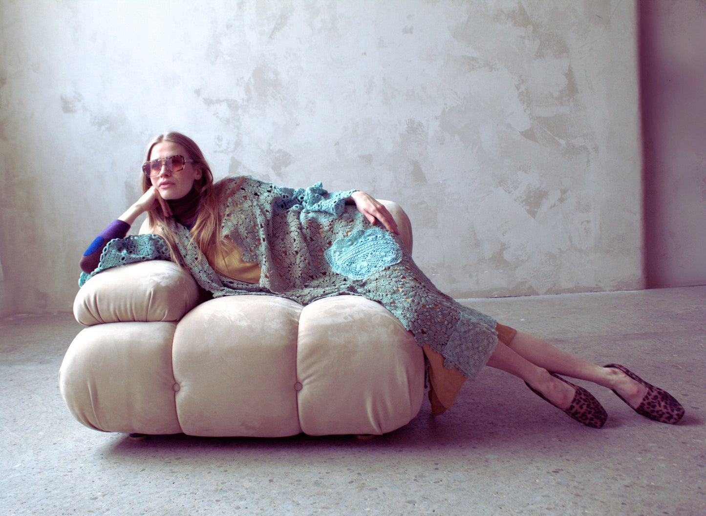 Vivianne Duster Vintage Crochet Size XL/2X #VIVCR5