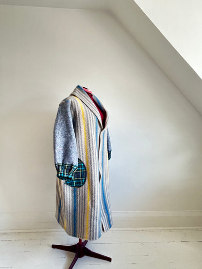 Vivianne Duster with Upcycled Vintage Wool & Textiles Blanket Size 3X #CVDW23X54
