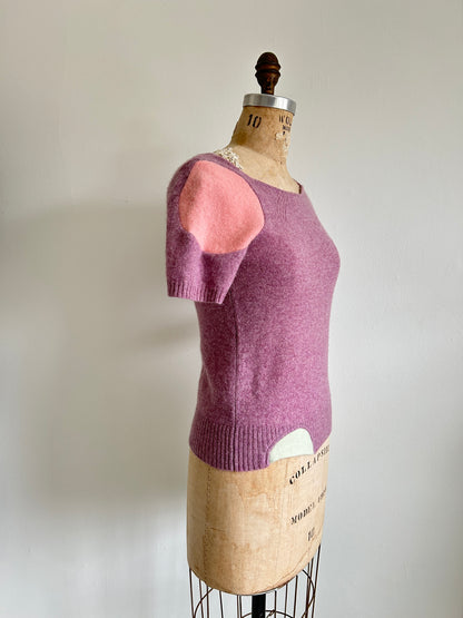 Abstract Art Patched Upcycled Cashmere Sweater XS/S #ART18