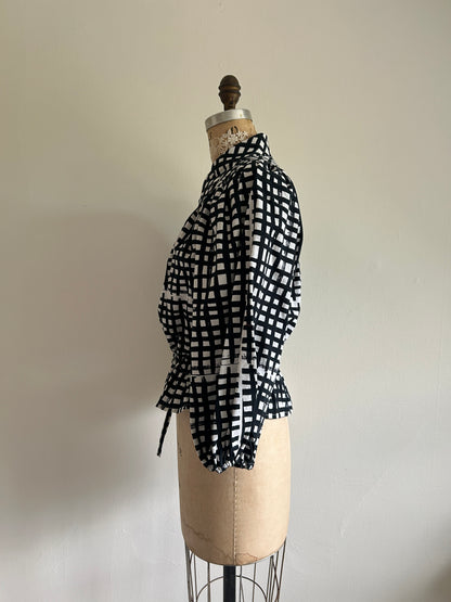 Jorgen Blouse - One of a Kind Upcycled Buttondown Size S/M & 2X/3X #JOR11