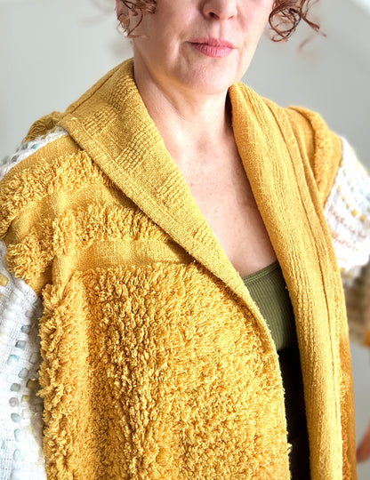 Vivianne Duster with Upcycled Chenille & Throw Blanket Size XL/2X #CVDCHX2X101