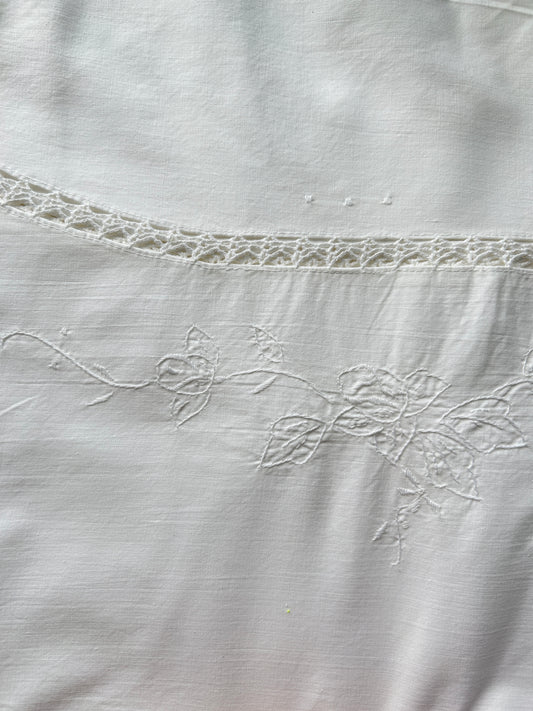 Preorder in your Size Jorgen Blouse - Vintage Embroidered Cotton with Crochet