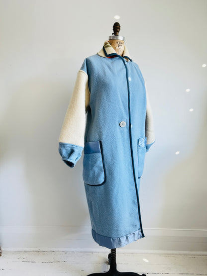 Trench with Vintage Wool Blankets Size M/L #TRENCH2