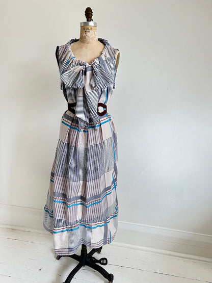 Marlowe Maxi Dress with Upcycled Cotton Blend O/S # MAR3