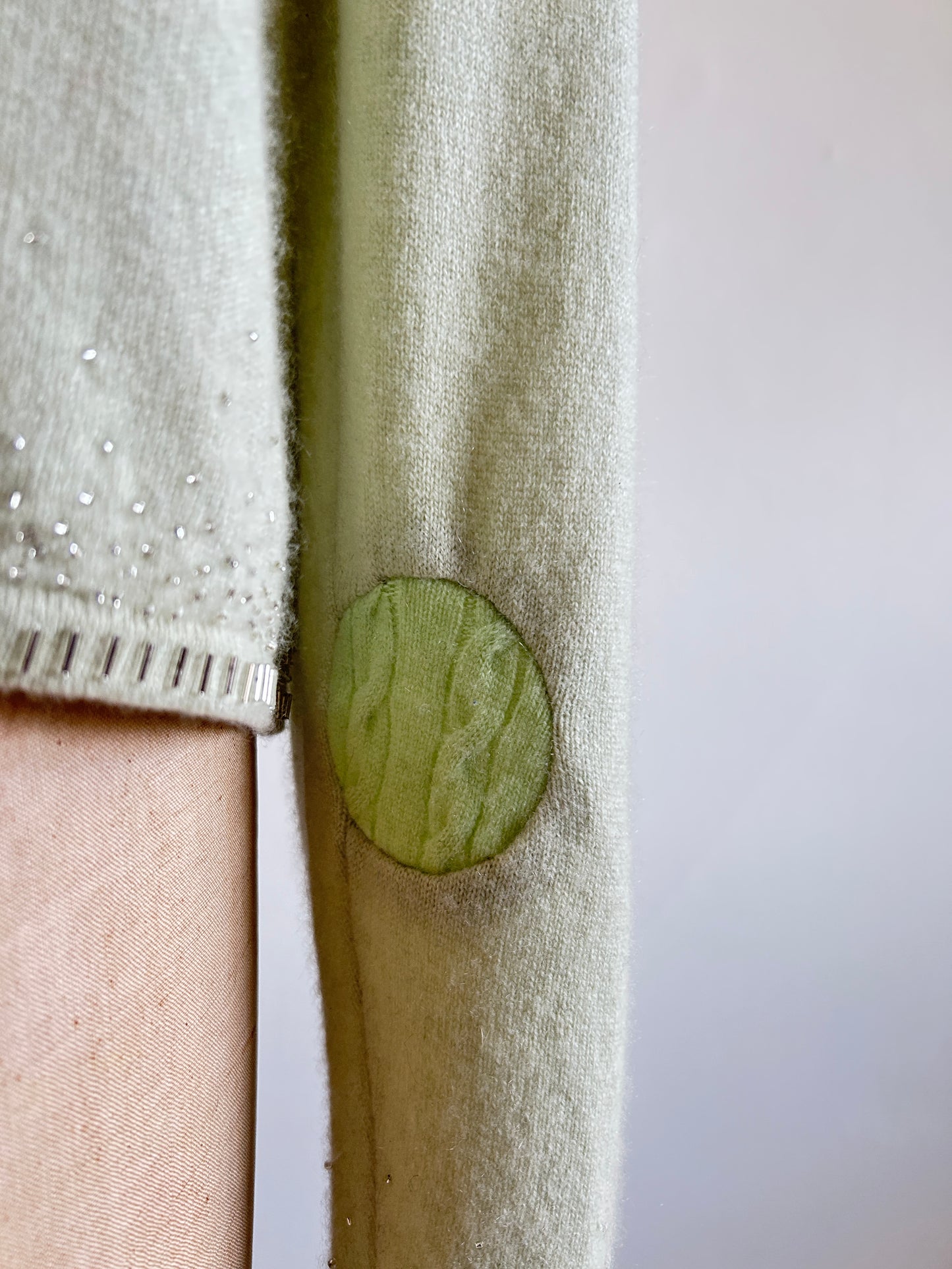 Abstract Art Patched Upcycled Cashmere Sweater L/XL #CASLXL23