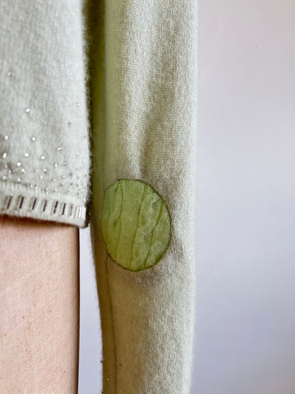 Abstract Art Patched Upcycled Cashmere Sweater L/XL #CASLXL23