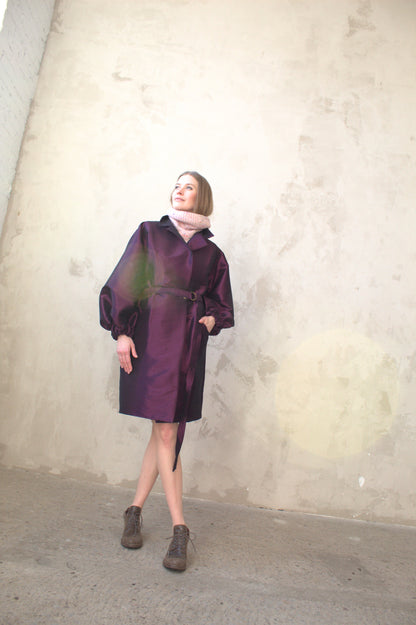 Edit Trench with Lightweight Tafetta Orchid Sizes XS-3X #CTEOR